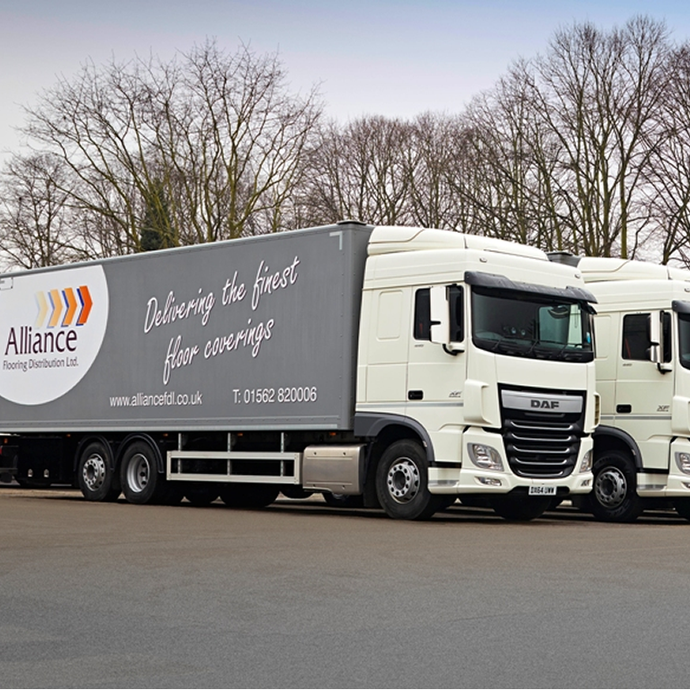 Enterprise FlexERent rolls out four new trucks for Alliance Flooring